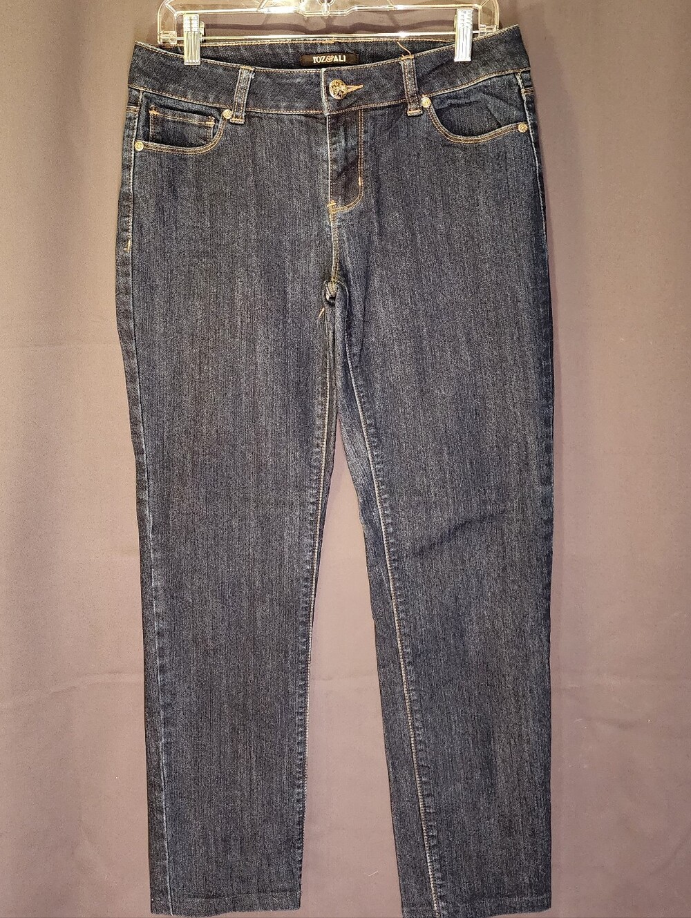 Roz & Ali Women's Straight-Leg Jeans in Dark Indigo
